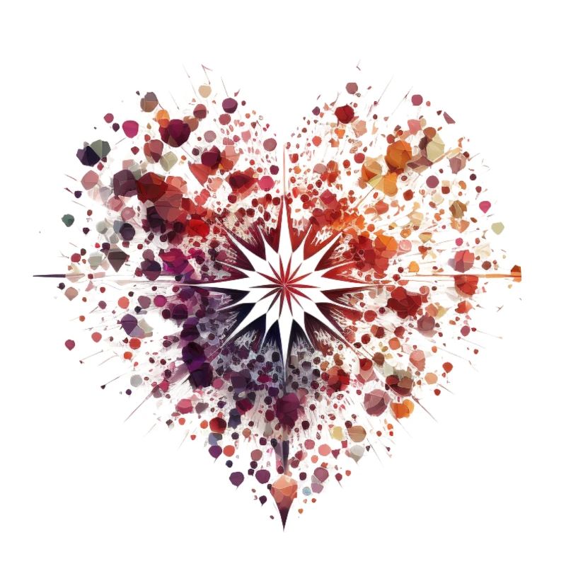 Heart with Compass Valentine's Edition