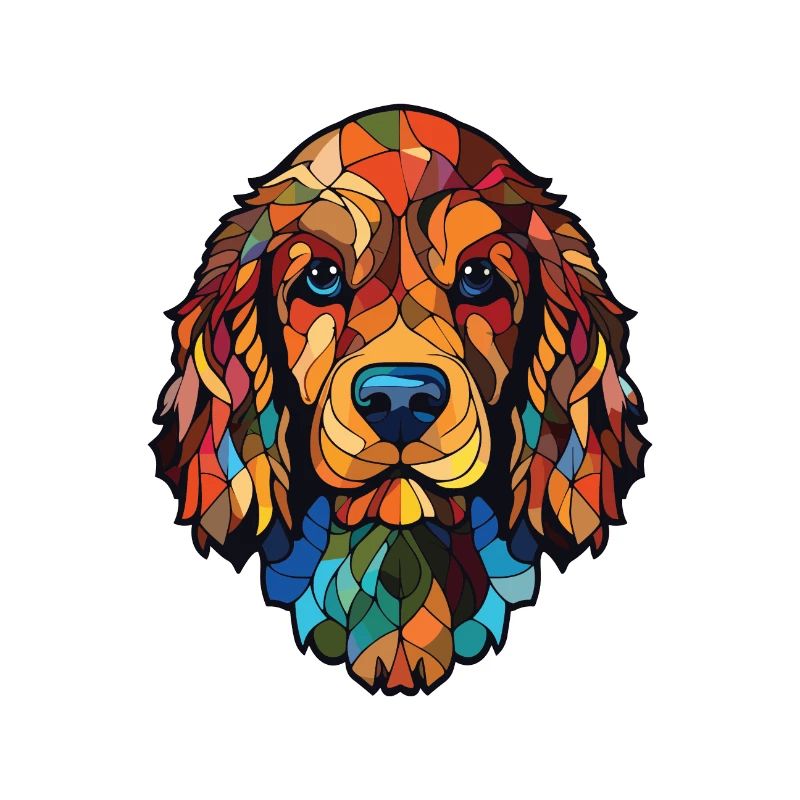 Cockapoo Hunderasse Aquarell Glas Illustration