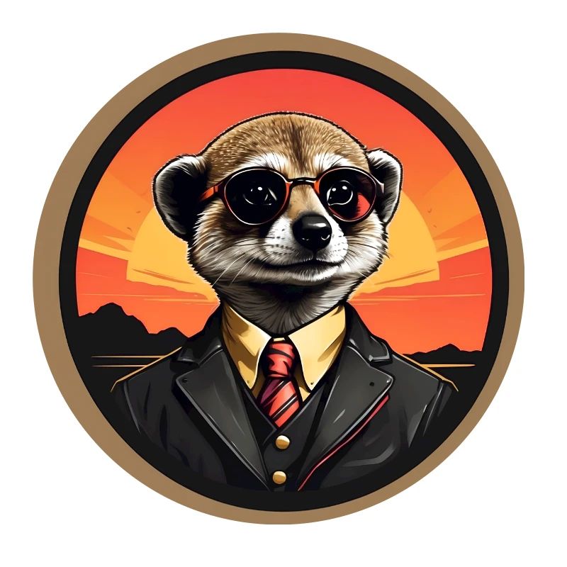 Suricate en costume chic avec cravate