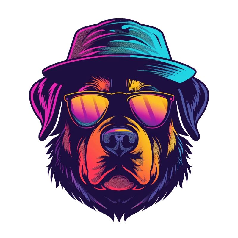 Molosser Rottweiler Hund Logo