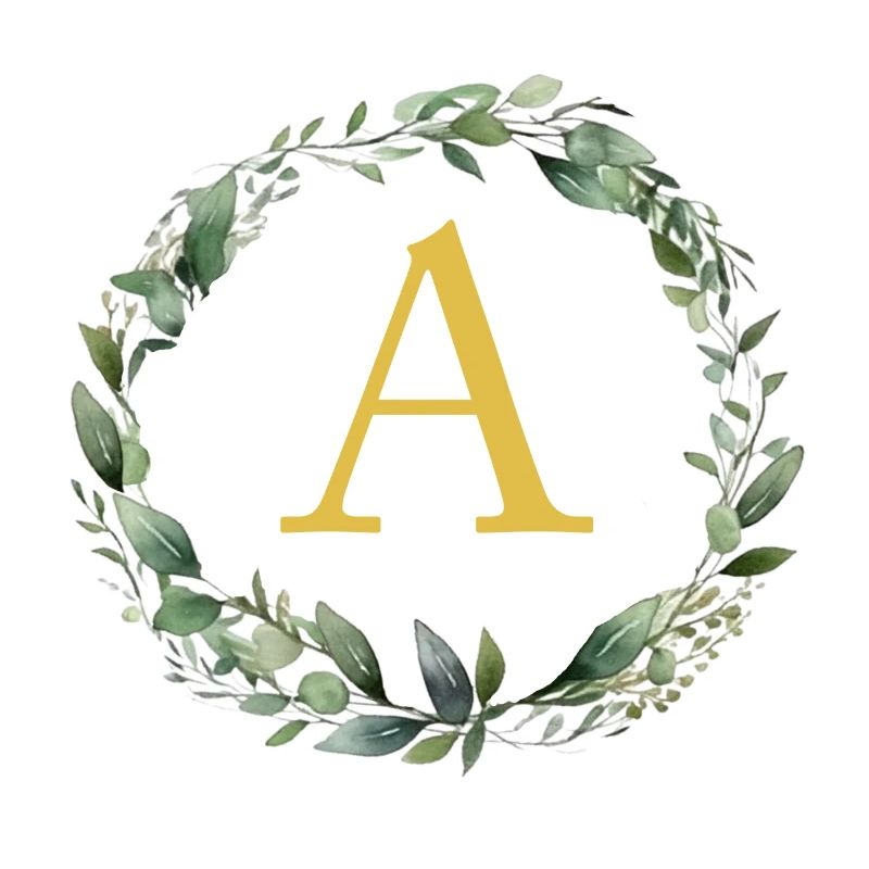 A Monogram, Eucalyptus Wreath