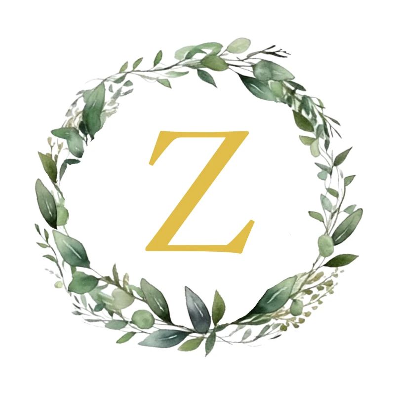 Z Monogramm, Eukalyptus-Kranz