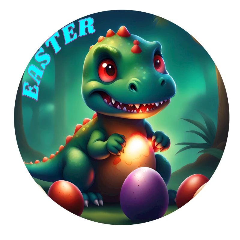 Dinosaur Red Eyes Easter Eggs