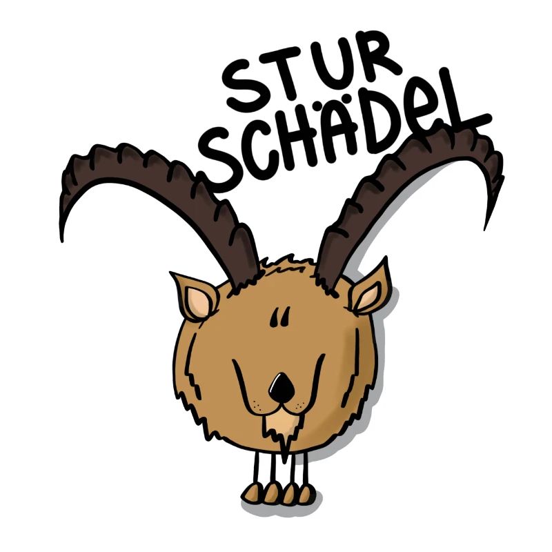 Steinbock Sturschädel