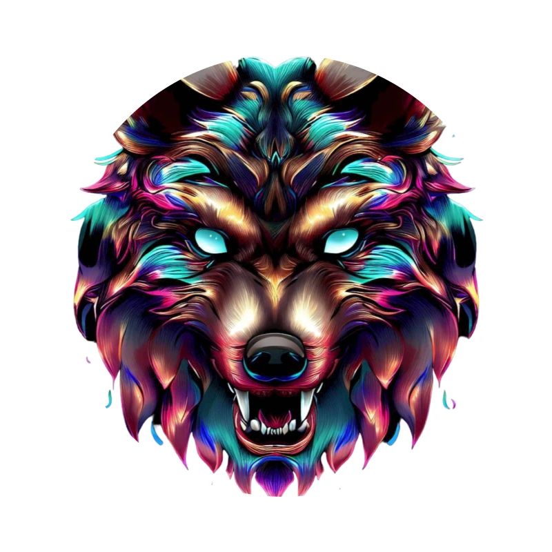 Wolf’s Head Synthwave Wolf