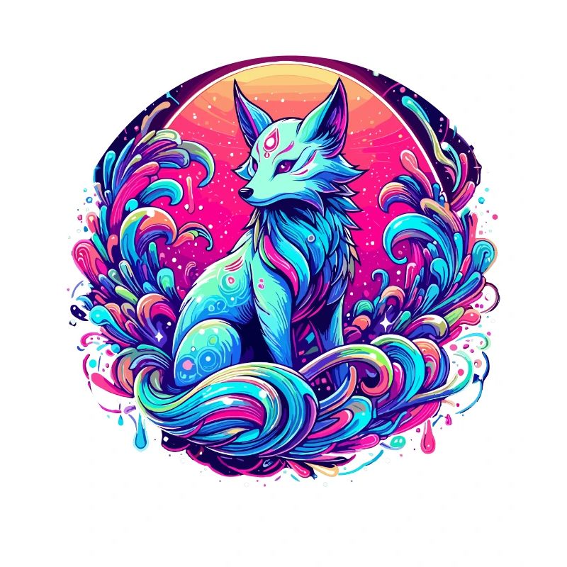 Fox Art Psychedelic