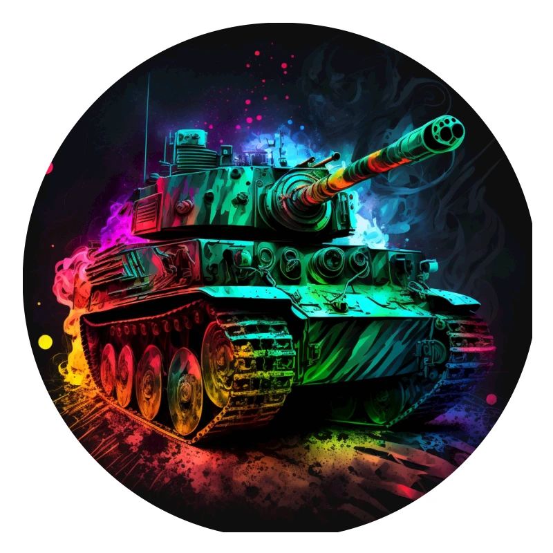 Char de combat principal en néon léger, solide et robuste