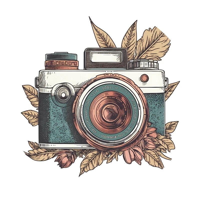 Cool Vintage Retro Camera Boho Style