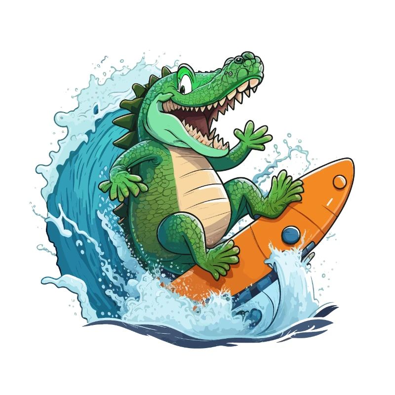 Croco sur la plage