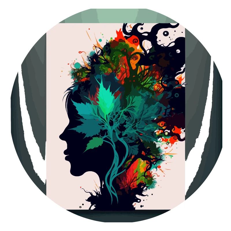 Cool Weed Head: A Psychedelic and Abstract Artwork