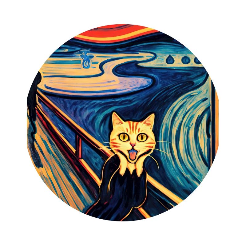 Impressionistic Funny Cat Screaming Impressionism