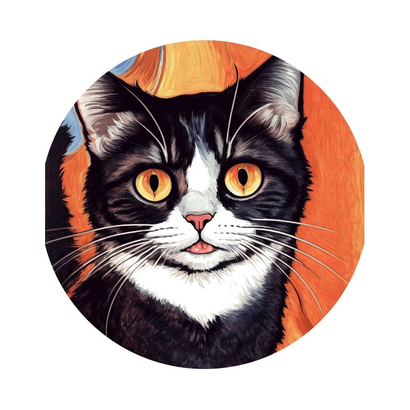 Impressionistic Funny Cat Screaming Impressionism