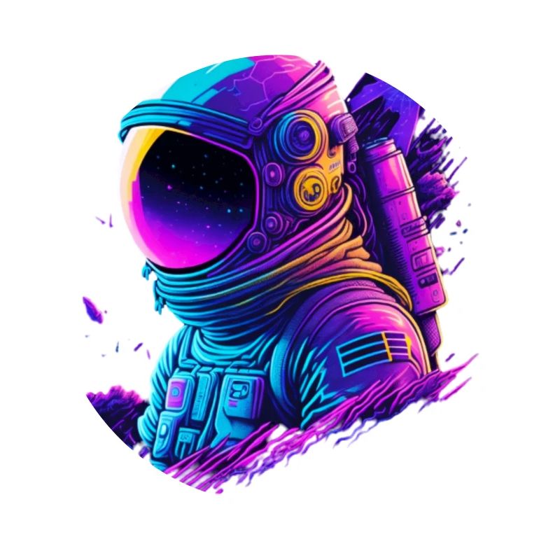 Synthwave Astronaute Space Explorer