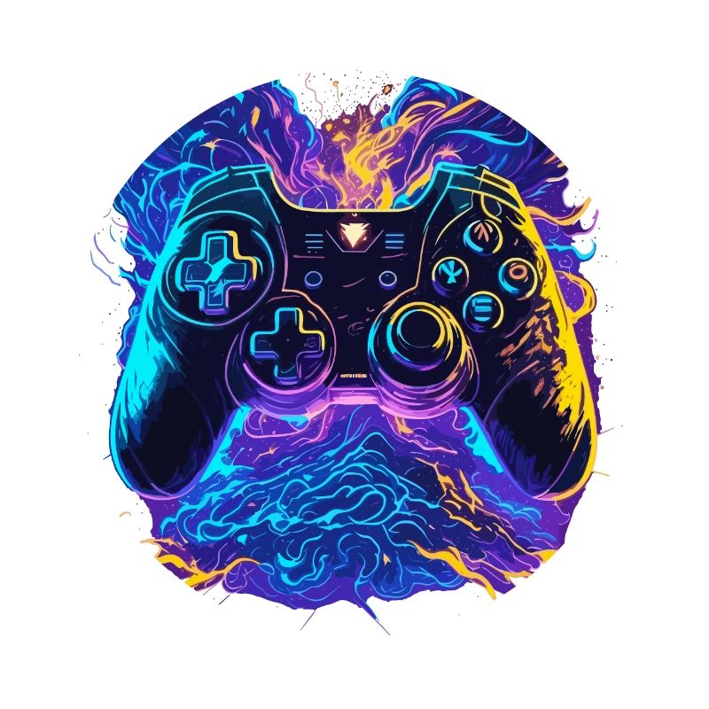 Neonfarben Graffiti Gaming Controller