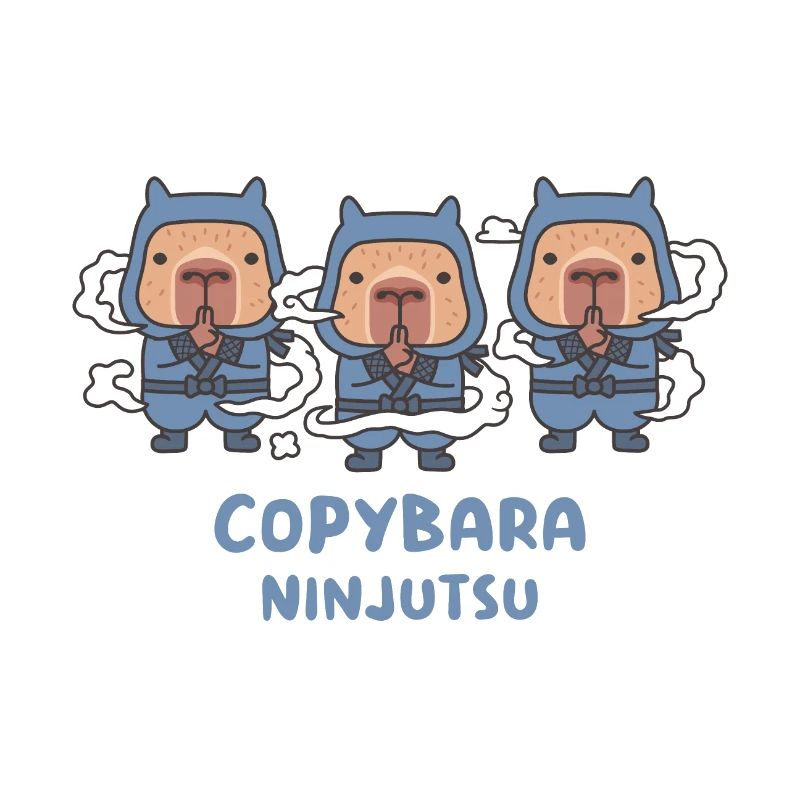 Mignon Capybaras Ninjas Copybara Ninjutsu