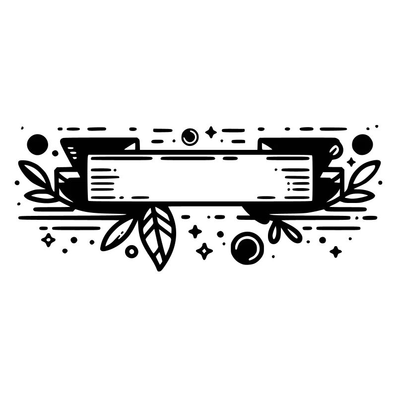 Banner with leaves