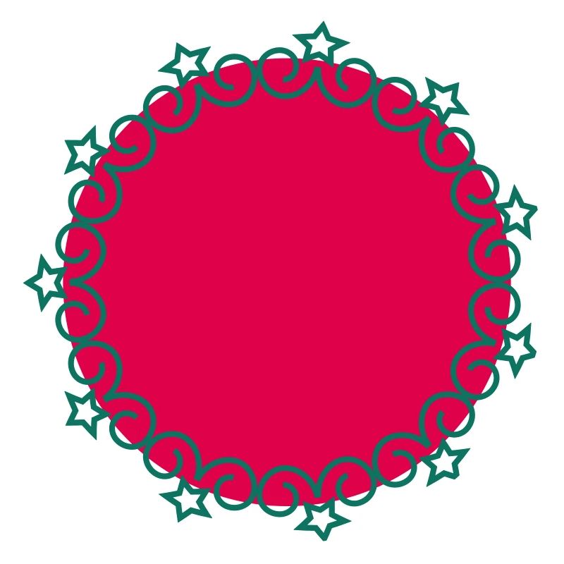 Circle star border frame