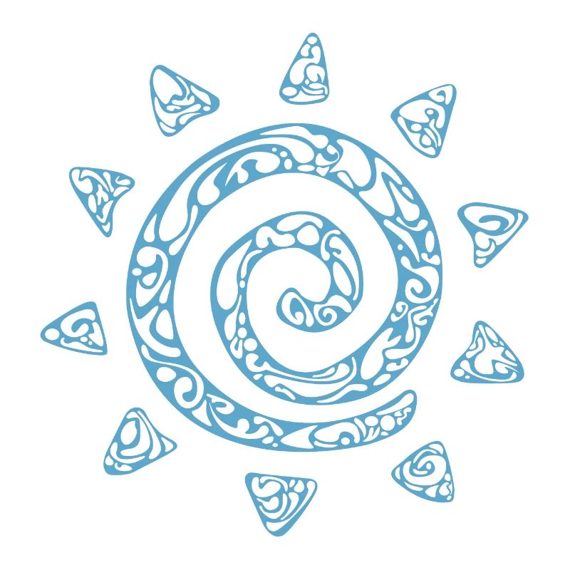 Blue sun drawing