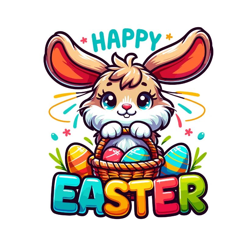 Happy Easter - Easter Bunny Illustration
