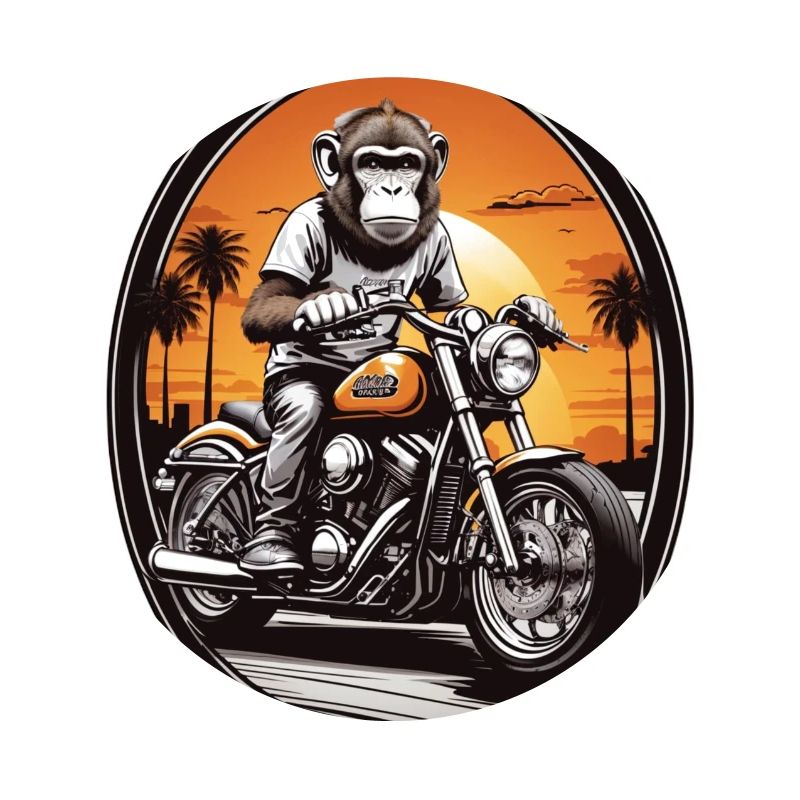 Monkey on motorcycle