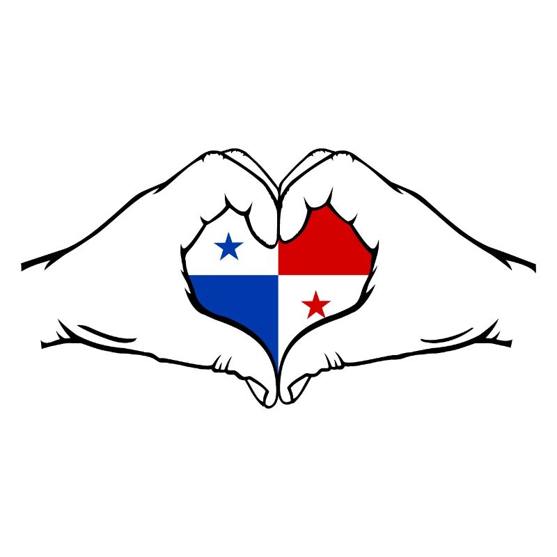 Drapeau du Panama en forme de coeur