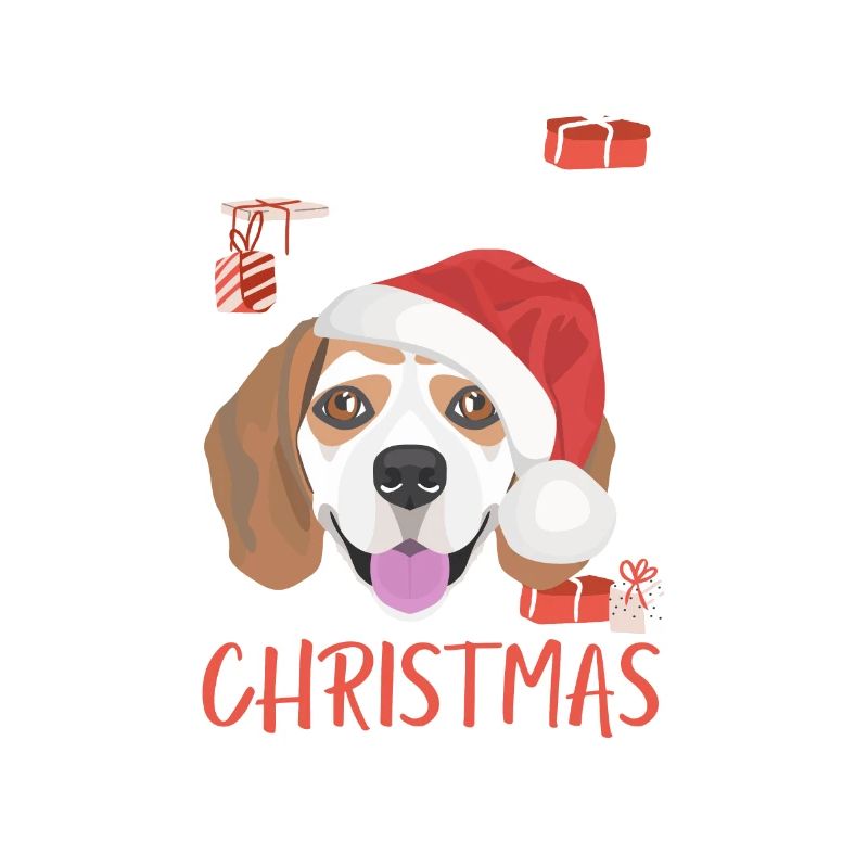 Beagle Merry Christmas