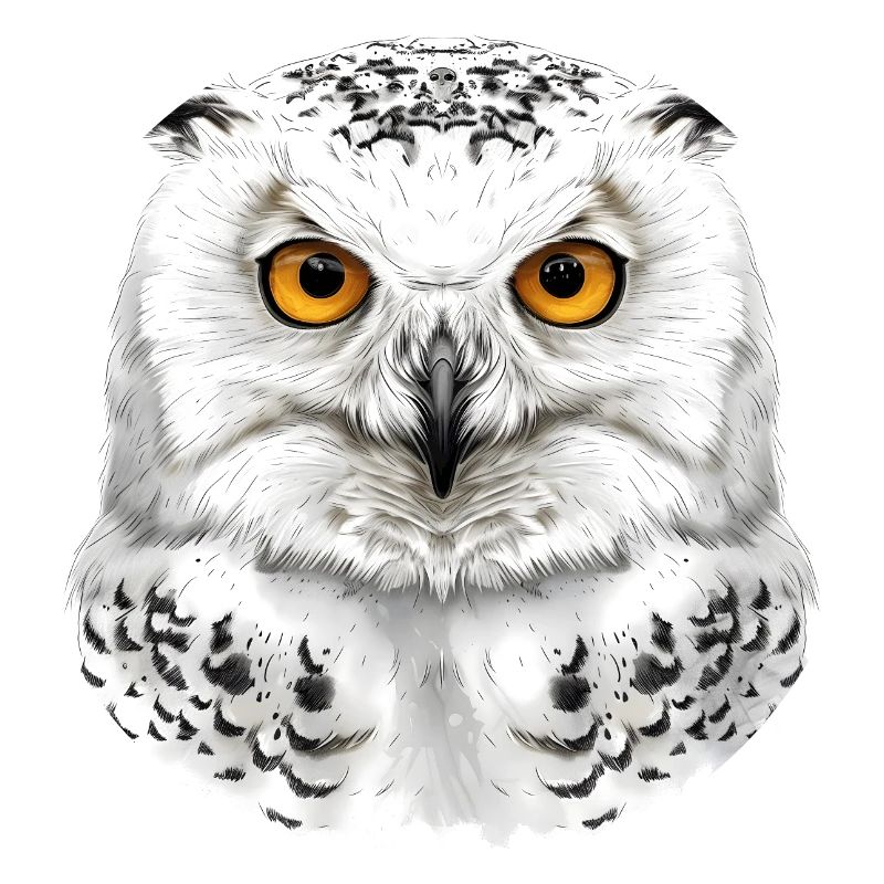 Schneeeulen-Kopf