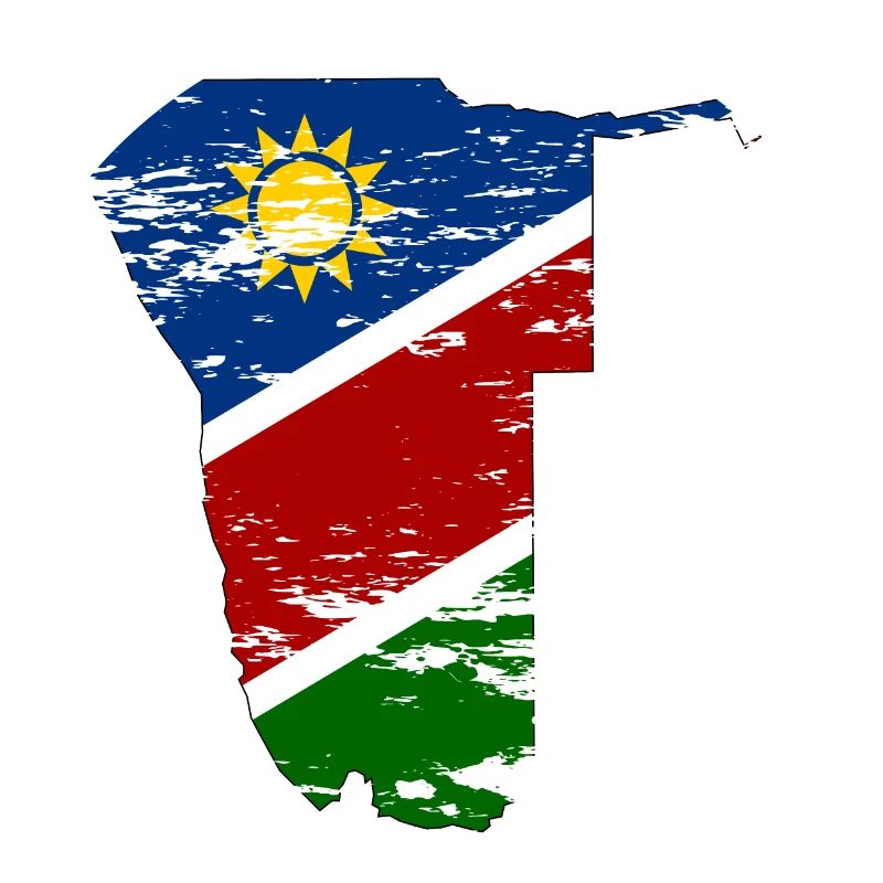 Namibia map used