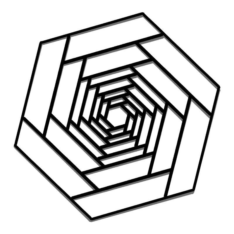 Hexagone infini design