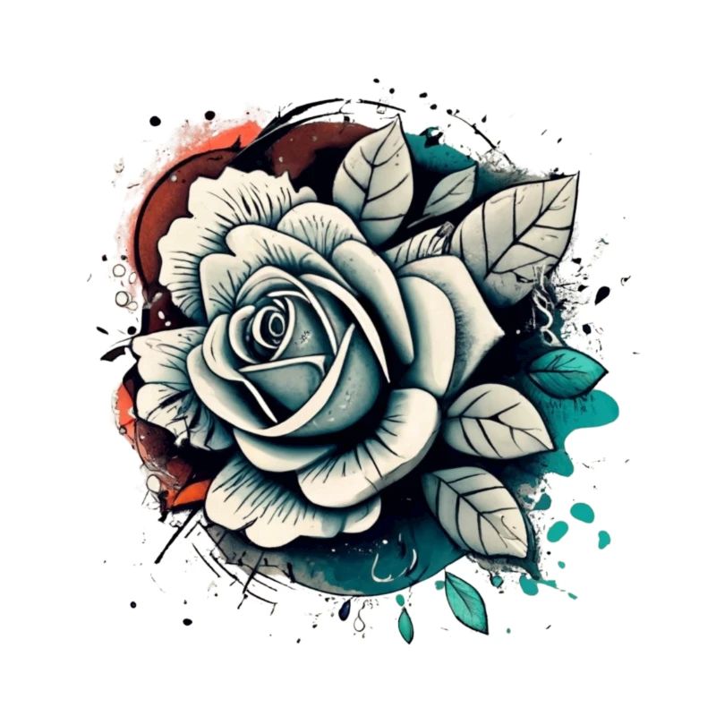 Conception vectorielle de rose blanche