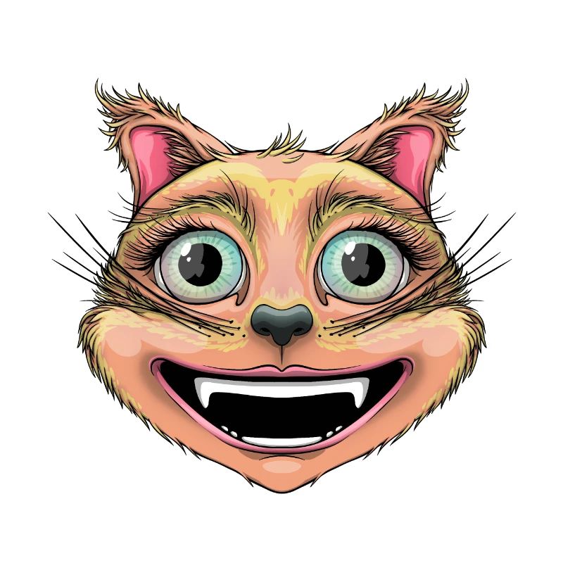 chat roux heureux
