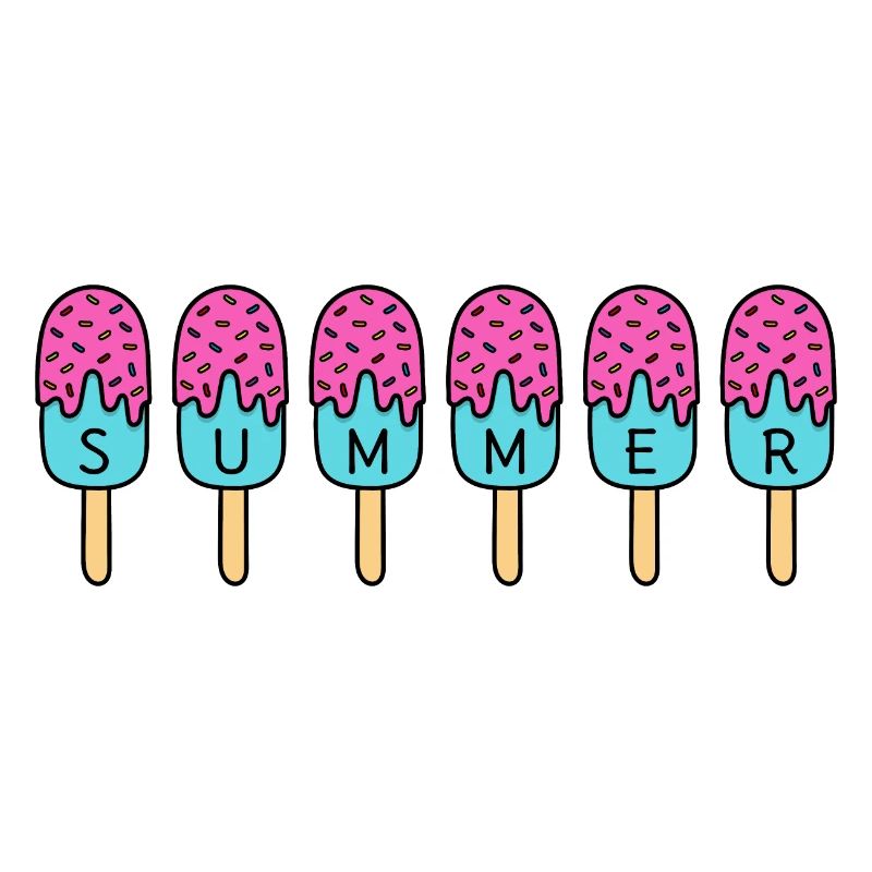 Summer - Eis essen - pink - Sommer - Hitze - Eis