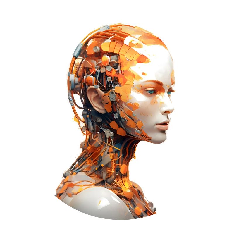 Portrait eines weiblichen Androiden