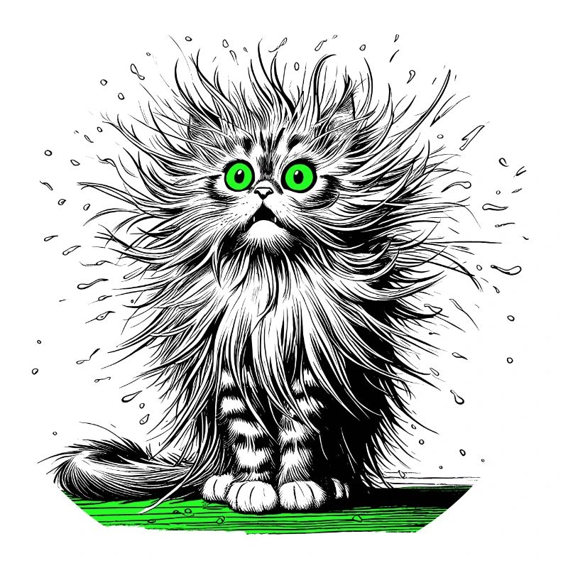 Katze, Comic, witzig, lustig