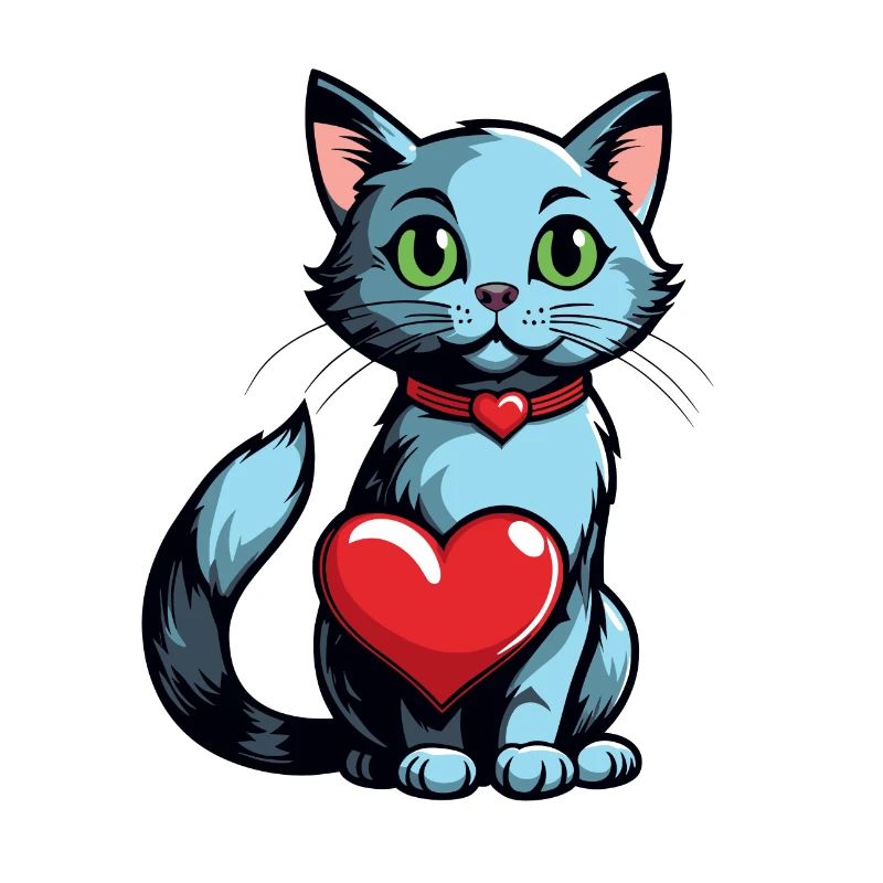 Coeur de chat - Saint-Valentin
