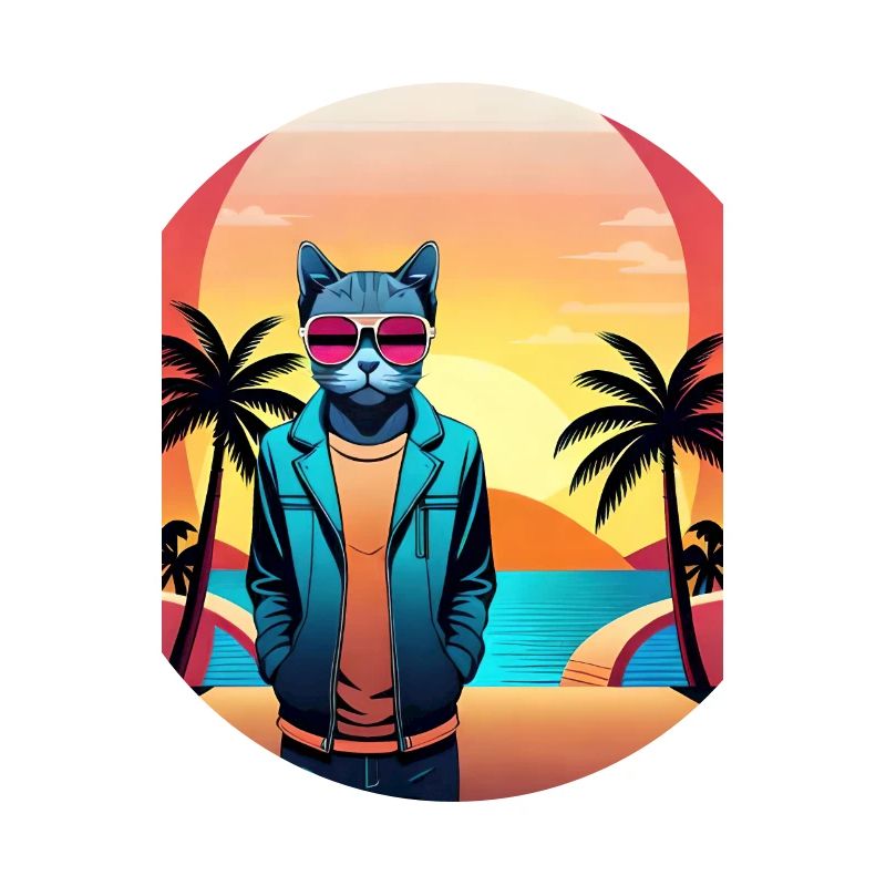 Synthwave Cat