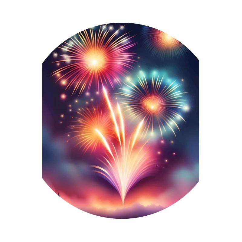 Feu d’artifice scintillant et coloré