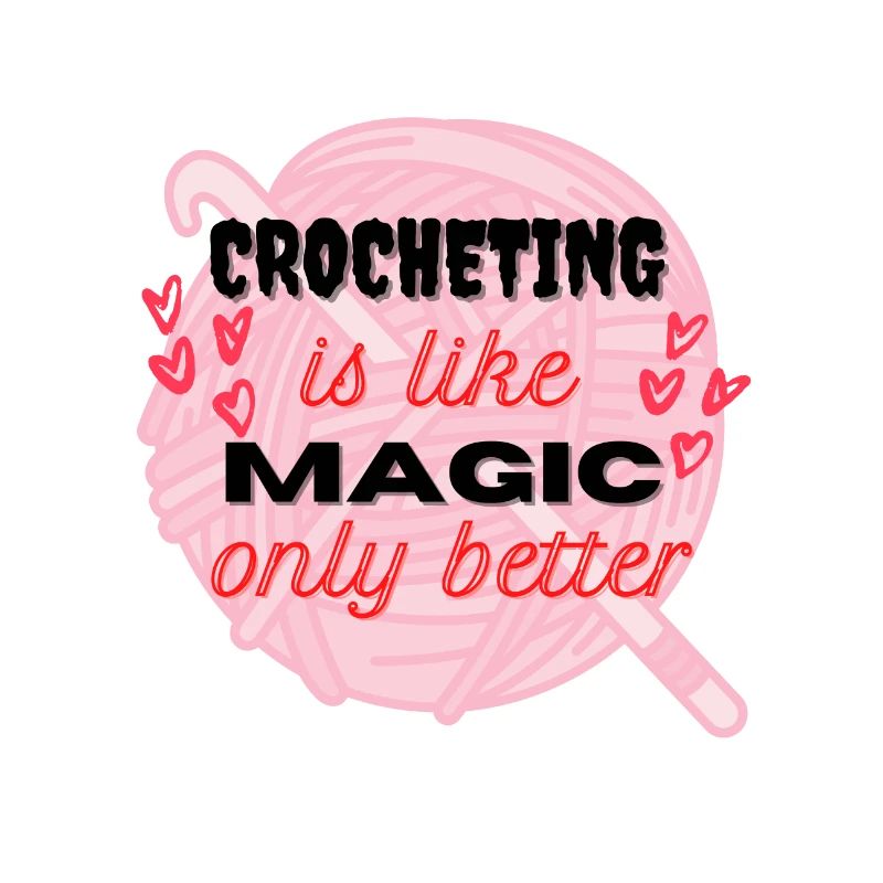 Crocheting is like Magic, only better pink wool