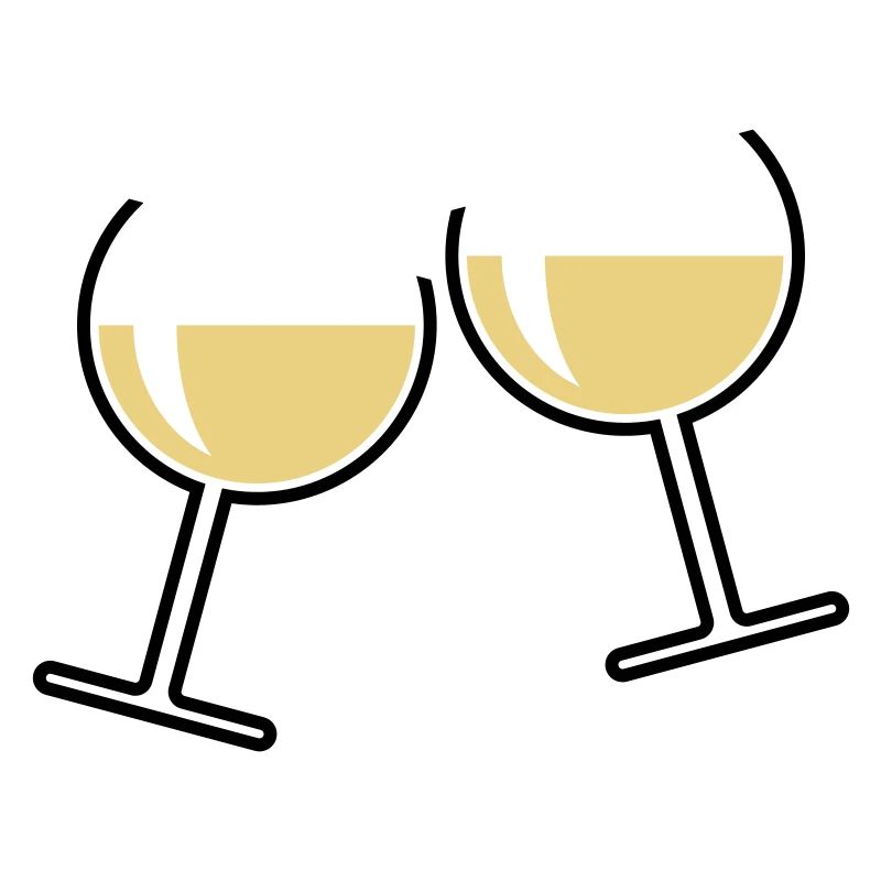 2 White Wine Glasses (Cheers / Round / Open / 2C)