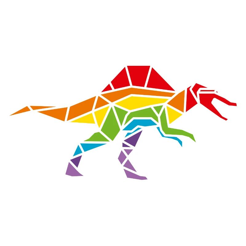 Spinosaurus Regenbogen polygon