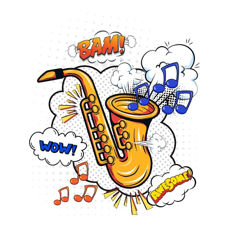 Saxophone Comic Style