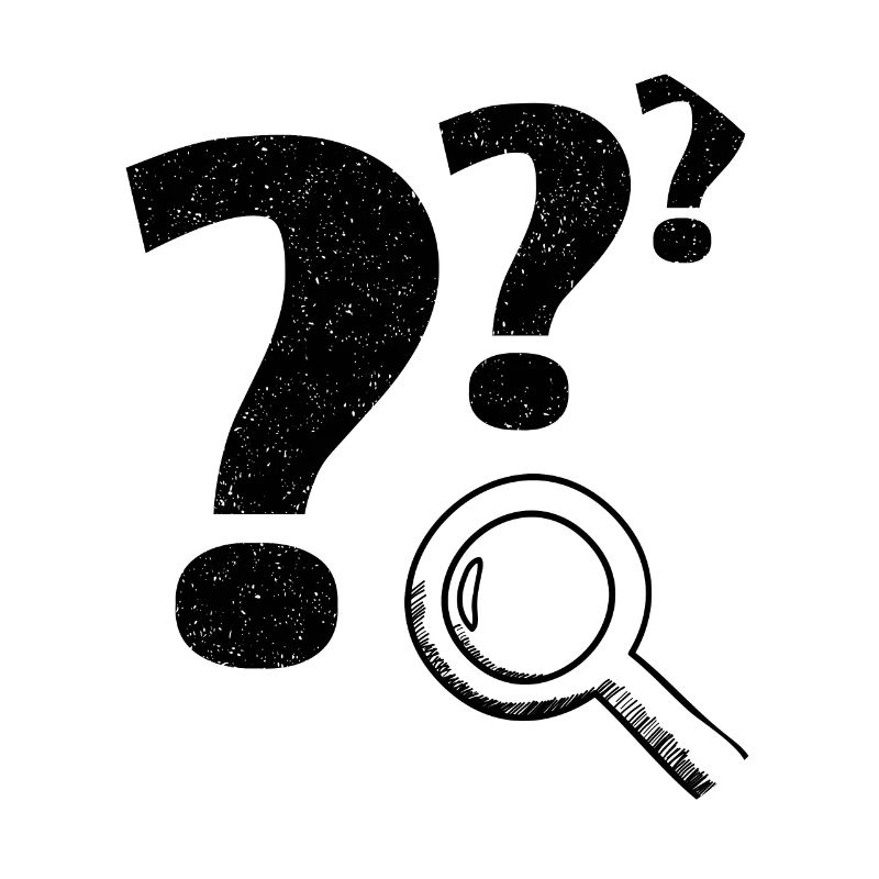 Loupe point d’interrogation