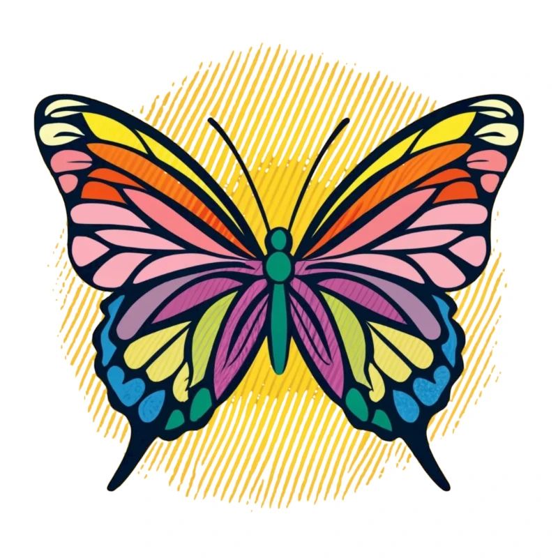 papillon multicolore