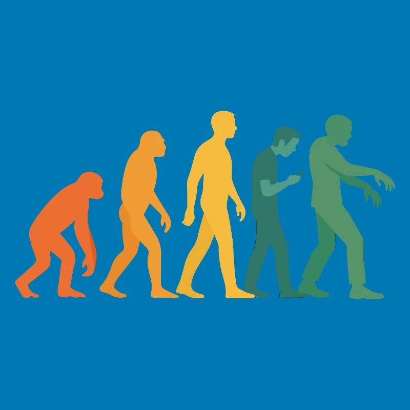 Evolution Silhouette Farbverlauf