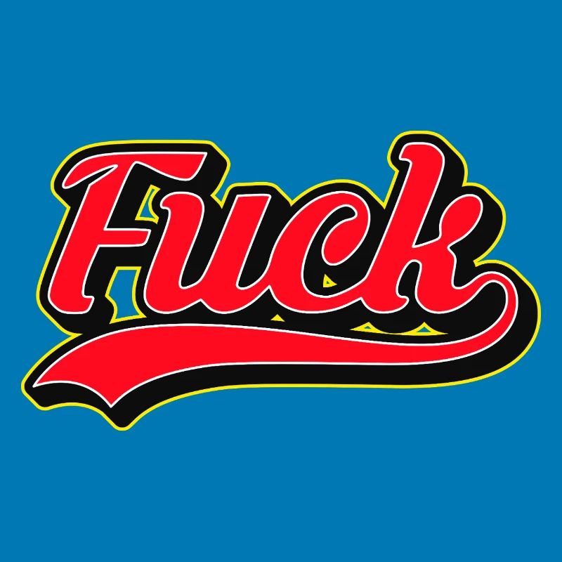 Bold F Word Retro Script Tee