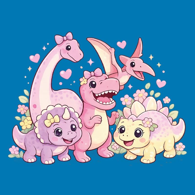 Süßes Mädchen Dino-Truppe