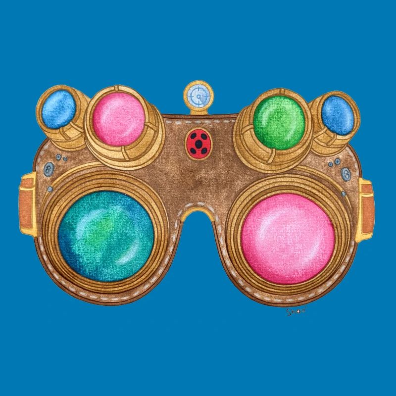 Rainbow Steampunk Glasses