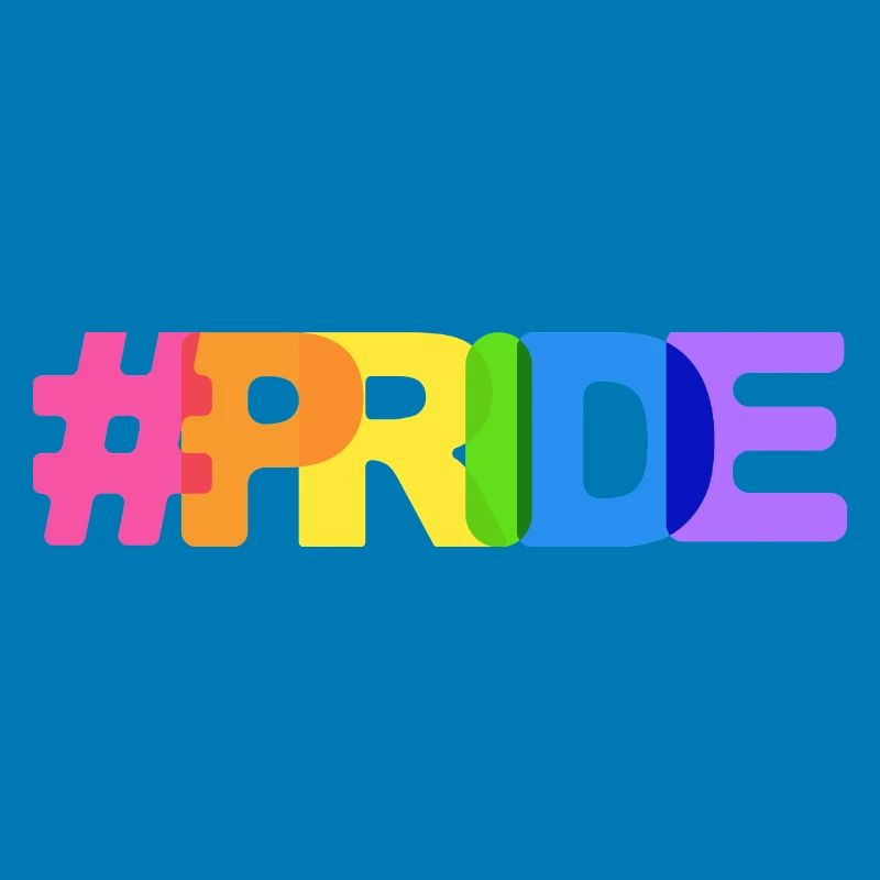 Pride Hashtag Regenbogenstil