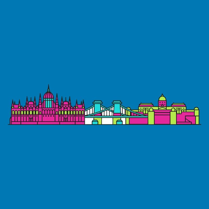 Budapester Stadtskyline-Parlament: Moderne Kunst