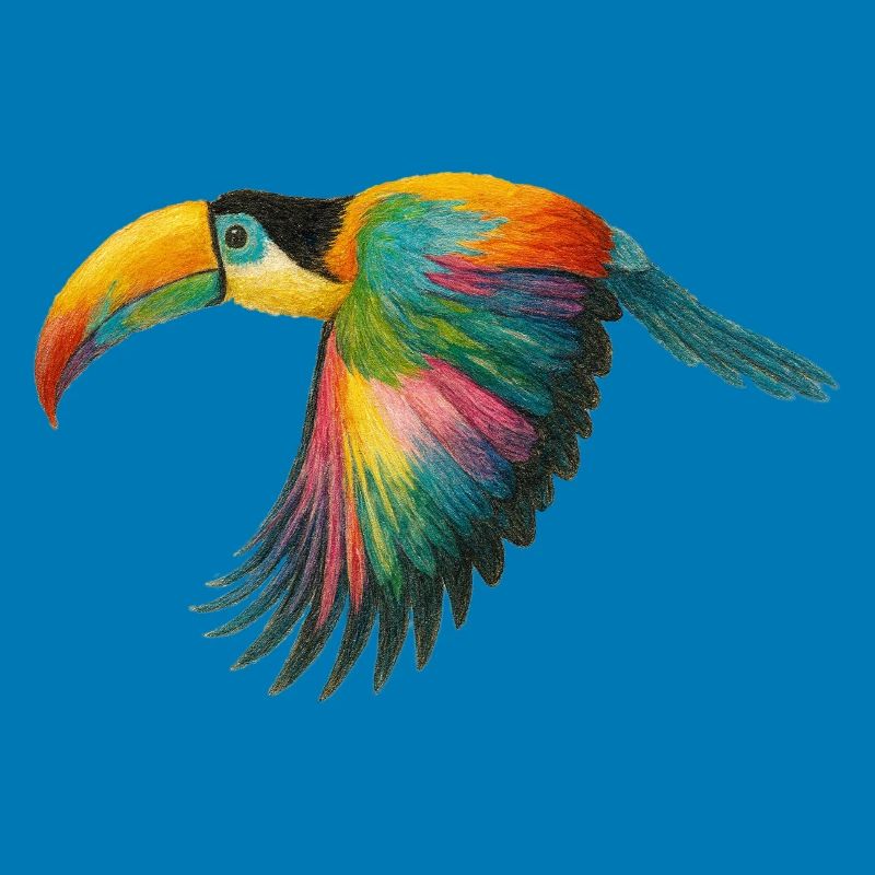 Rainbow Parrot Pattern